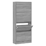 Scarpiera Grigio Sonoma 63x24x147 cm in Legno Multistrato