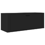 Scarpiera a Muro Nero 100x35x38 cm in Legno Multistrato