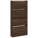 Scarpiera 4 Cassetti Ribaltabili Rovere Marrone 80x21x163,5 cm