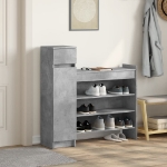 Scarpiera Grigio Cemento 100,5x28x100 cm in Legno Multistrato