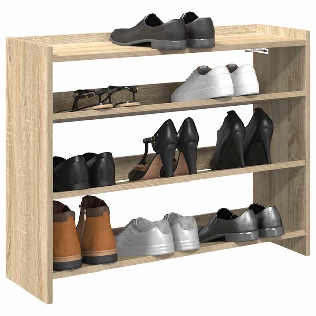 Scarpiera Rovere Sonoma 80x25x62 cm in Legno Multistrato