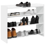 Scarpiera Bianca 80x25x62 cm in Legno Multistrato