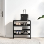 Scarpiere 2 pz Impilabili in Rovere Nero 60x30x30,5 cm