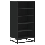 Scarpiera Nera 48x38x97,5 cm in Legno Multistrato