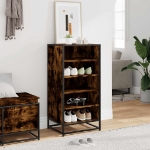Scarpiera Rovere Fumo 48x38x97,5 cm in Legno Multistrato
