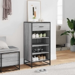 Scarpiera Grigio Sonoma 48x38x97,5 cm in Legno Multistrato