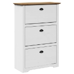 Scarpiera BODO Bianca e Marrone 80x35x118 cm