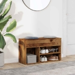 Scarpiera Legno Antico 80x30x45 cm in Legno Multistrato