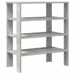 Scarpiera Grigio Cemento 61x32x70 cm in Legno Multistrato