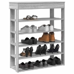 Scarpiera Grigio Sonoma 80x30x98 cm in Legno Multistrato