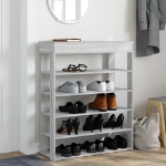 Scarpiera Grigio Sonoma 80x30x98 cm in Legno Multistrato