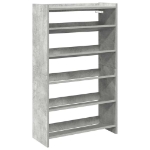 Scarpiera Grigio Cemento 60x25x100 cm in Truciolato