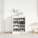 Scarpiera Bianca 57x34x76 cm in Legno Multistrato