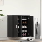 Scarpiere 2 pz Rovere Nero 32x35x70 cm in Legno Multistrato