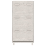 Scarpiera HAMAR Bianca 59,5x35x117 cm in Legno Massello di Pino
