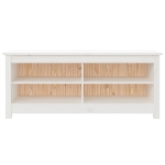 Scarpiera Bianca 110x38x45,5 cm in Legno Massello di Pino