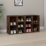 Scarpiera Rovere Fumo 103x30x54,5 cm in Legno Multistrato