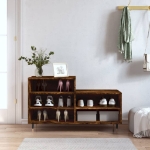 Scarpiera Rovere Fumo 102x36x60 cm in Legno Multistrato