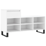 Scarpiera Bianca 102x36x60 cm in Legno Multistrato