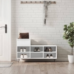 Scarpiera Bianca 102x36x60 cm in Legno Multistrato