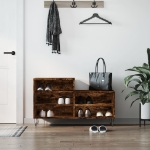 Scarpiera Rovere Fumo 102x36x60 cm in Legno Multistrato