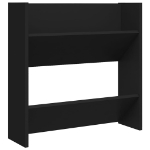 Scarpiera a Muro Nera 60x18x60 cm in Legno Multistrato
