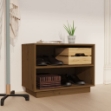 Scarpiera Marrone Ambra 60x34x45 cm in Legno Massello di Pino