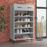 Scarpiera Grigio Sonoma 60x35x105 cm in Legno Multistrato