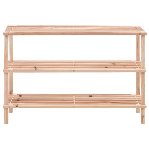Scarpiera a 3 Livelli in Legno Massello di Abete