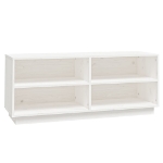 Scarpiera Bianca 110x34x45 cm in Legno Massello di Pino