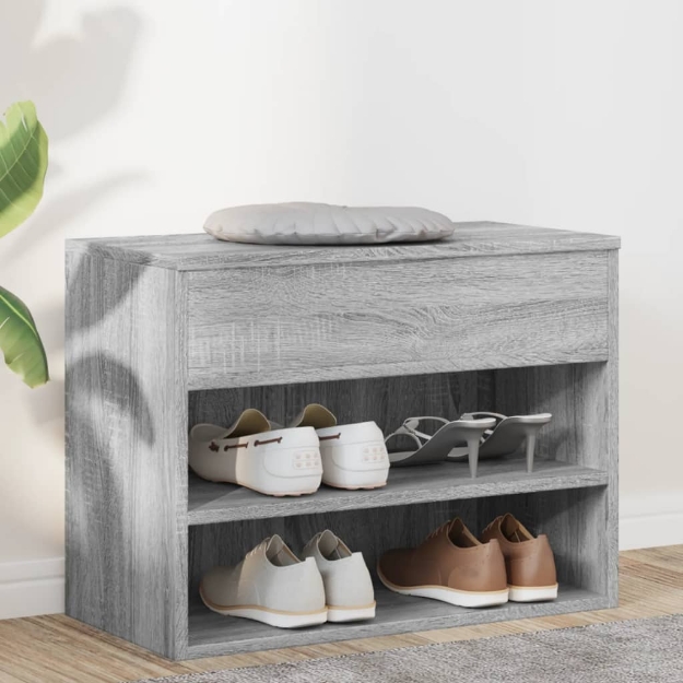Scarpiera Grigio Sonoma 60x30x45 cm in Legno Multistrato