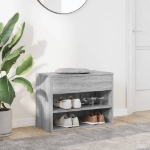 Scarpiera Grigio Sonoma 60x30x45 cm in Legno Multistrato