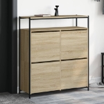 Scarpiera 4 Cassetti Ribaltabili Rovere Sonoma 100x34x112 cm