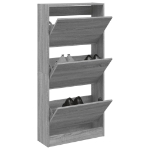 Scarpiera Grigio Sonoma 60x21x125,5 cm in Legno Multistrato