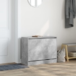 Scarpiera Grigio Cemento 80x34x63 cm in Legno Multistrato
