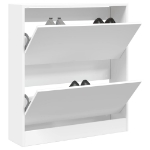 Scarpiera Bianca 80x21x87,5 cm in Legno Multistrato