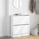 Scarpiera Bianca 80x21x87,5 cm in Legno Multistrato