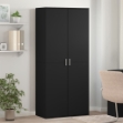 Scarpiera Nera 80x39x178 cm in Legno Multistrato