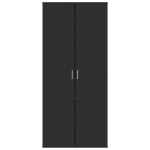 Scarpiera Nera 80x39x178 cm in Legno Multistrato