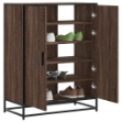 Scarpiera Rovere Marrone 75x38x97,5cm Legno Multistrato Metallo