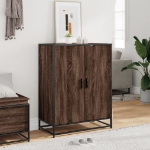 Scarpiera Rovere Marrone 75x38x97,5cm Legno Multistrato Metallo