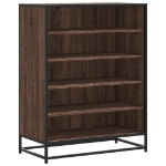 Scarpiera Rovere Marrone 75x38x97,5cm Legno Multistrato Metallo