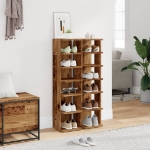 Scarpiere 2 pz Legno Antico 28x27x102 cm in Legno Multistrato