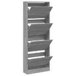 Scarpiera Grigio Sonoma 60x21x163,5 cm in Legno Multistrato
