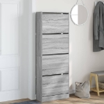 Scarpiera Grigio Sonoma 60x21x163,5 cm in Legno Multistrato