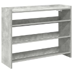 Scarpiera Grigio Cemento 80x25x62 cm in Legno Multistrato
