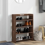 Scarpiera Rovere Marrone 60x25x81 cm in Legno Multistrato