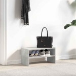 Scarpiera Impilabile Grigio Cemento 60x30x30,5 cm