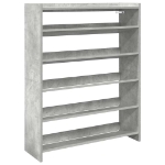 Scarpiera Grigio Cemento 80x25x100 cm in Legno Multistrato