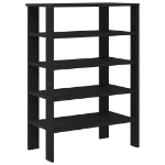 Scarpiera Nera 61x32x87,5 cm in Truciolato